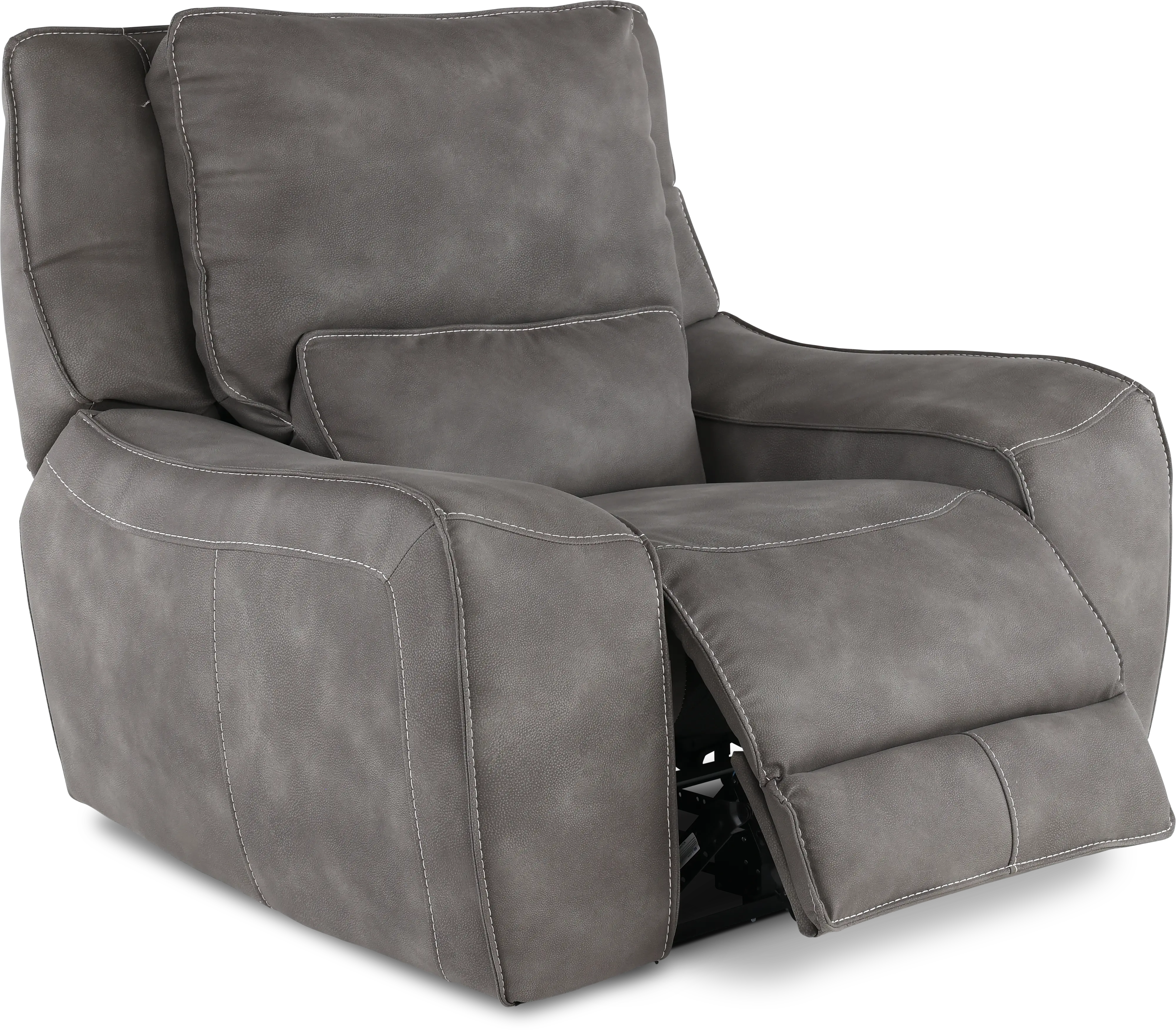 Sauvage Charcoal Gray Power Recliner with Power Headrest-4