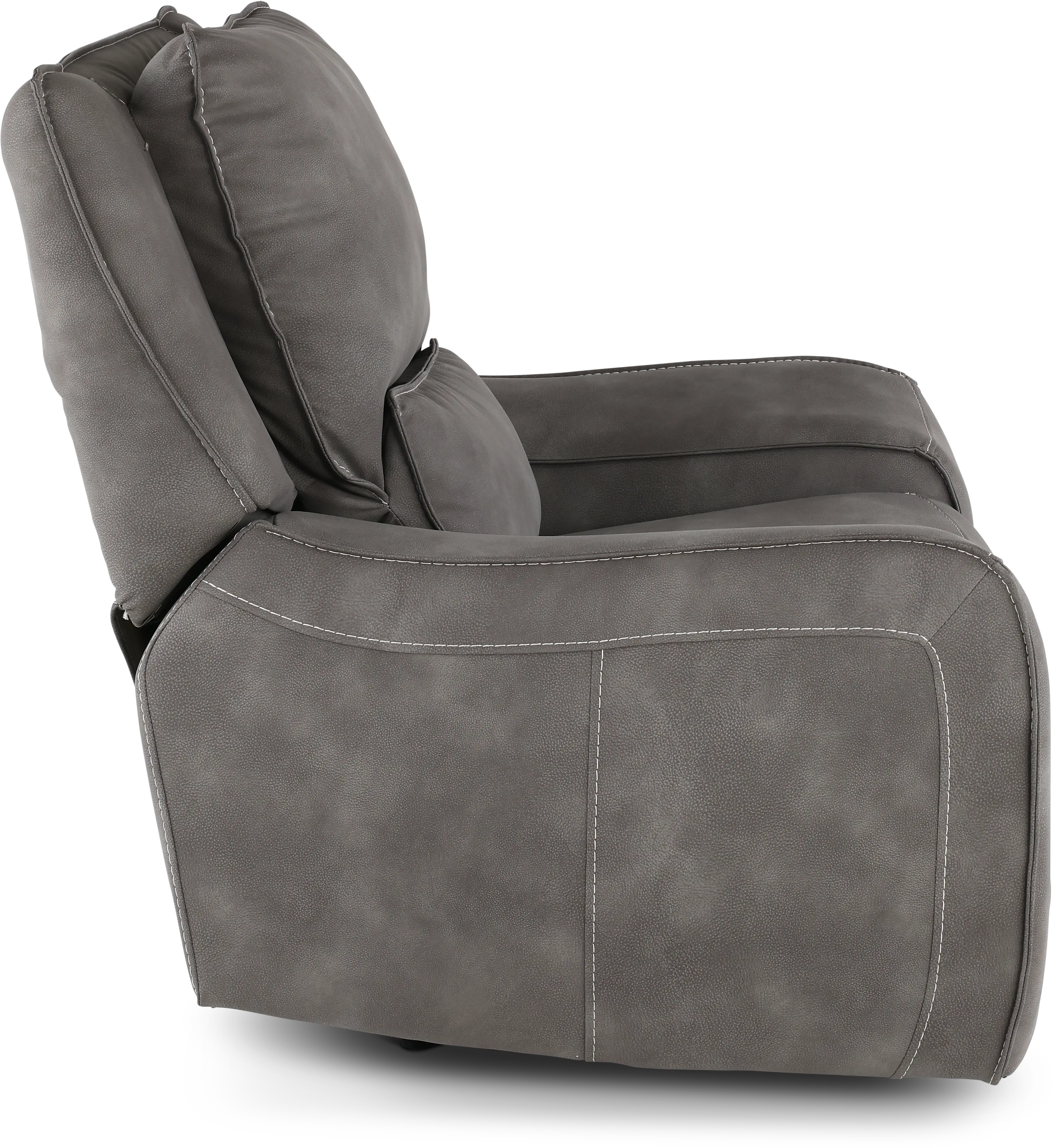 Sauvage Charcoal Gray Power Recliner with Power Headrest-5