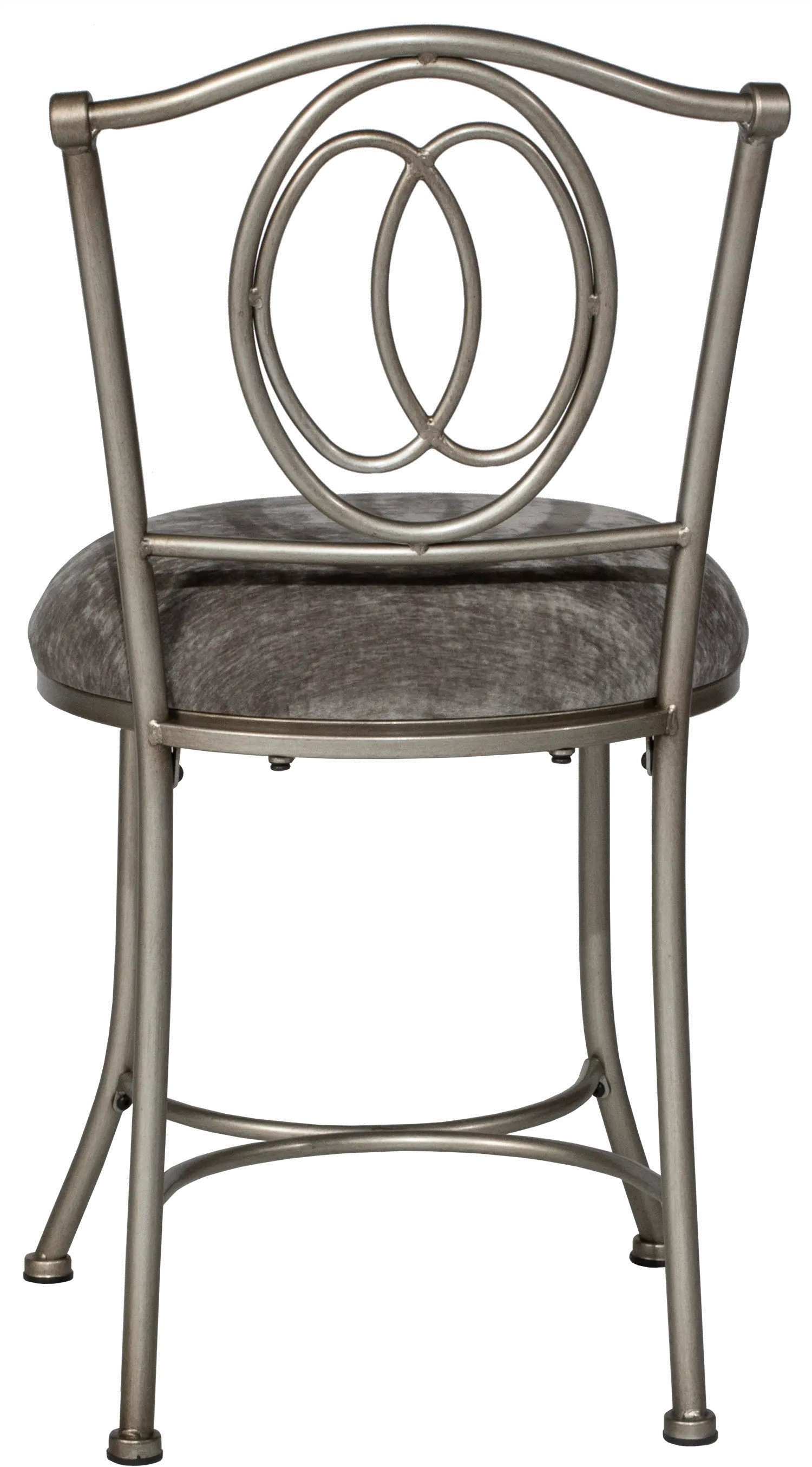 Traditional Pewter Vanity Stool - Emerson-4
