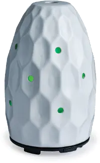 White Hexagon Spa Sounds Airome Ultrasonic Diffuser