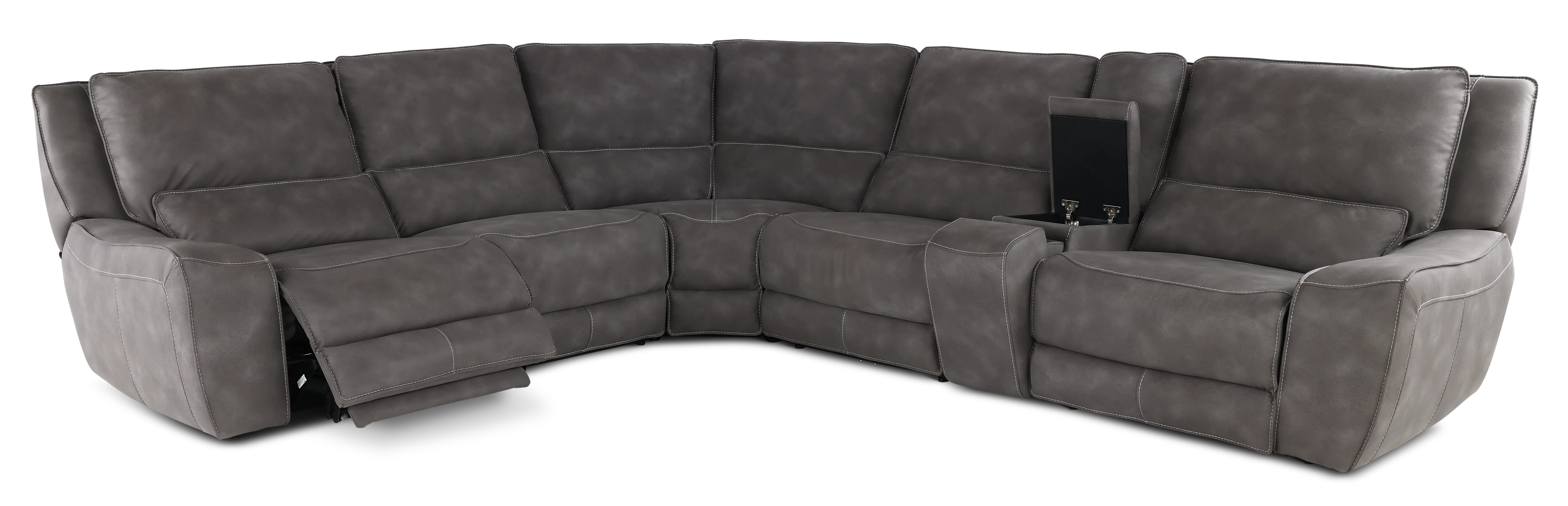 Sauvage Charcoal Gray 6 Piece Power Reclining Sectional-4