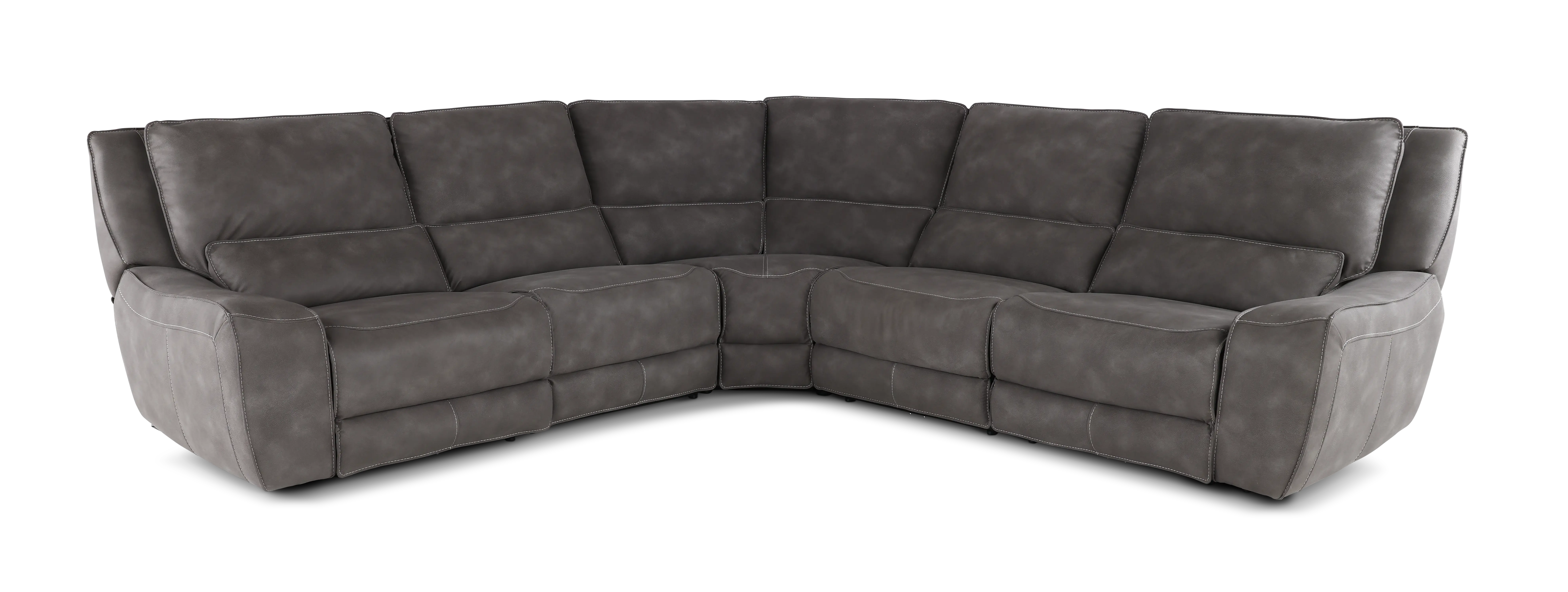 Sauvage Charcoal Gray 5 Piece Power Reclining Sectional-1