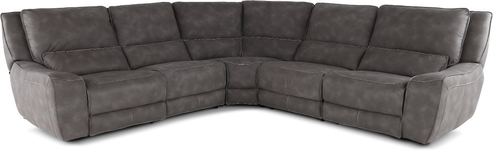 Sauvage Charcoal Gray 5 Piece Power Reclining Sectional