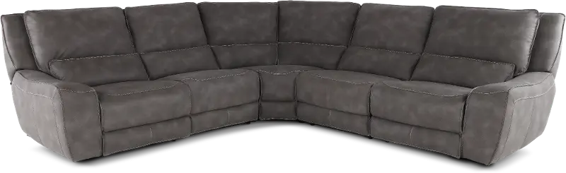 Sauvage Charcoal Gray 5 Piece Power Reclining Sectional