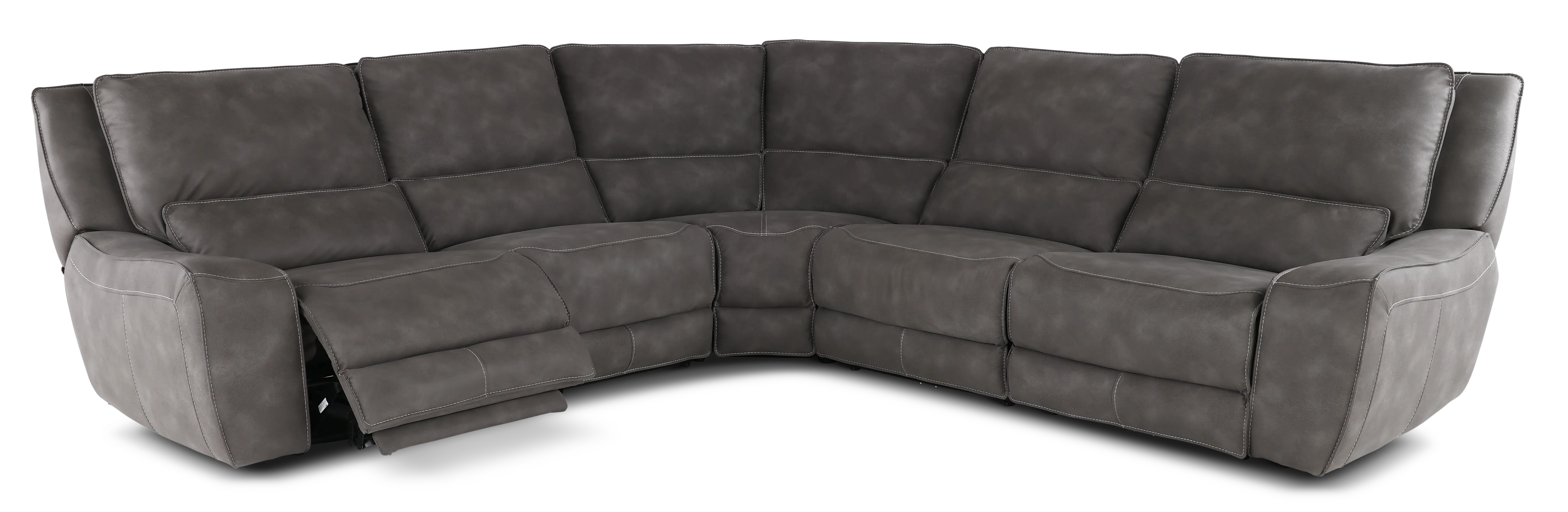 Sauvage Charcoal Gray 5 Piece Power Reclining Sectional-4