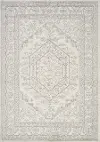8 x 11 Large Elegant White Faded Area Rug - Focus