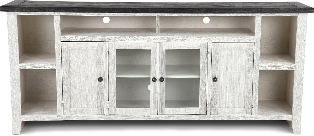 Eastport Rustic White 84" TV Stand