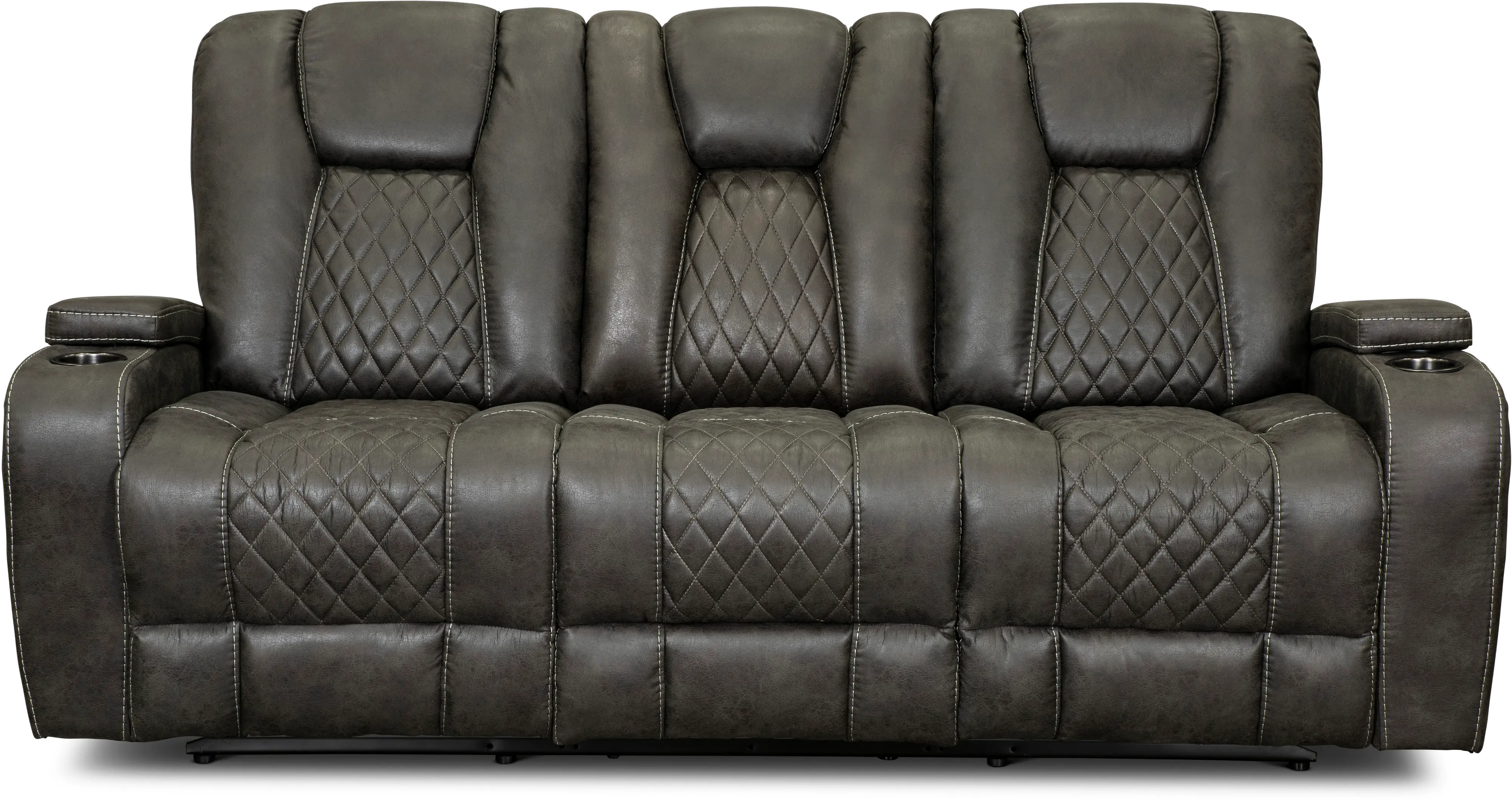 Transformer Granite Reclining Sofa with Drop Down Table-1