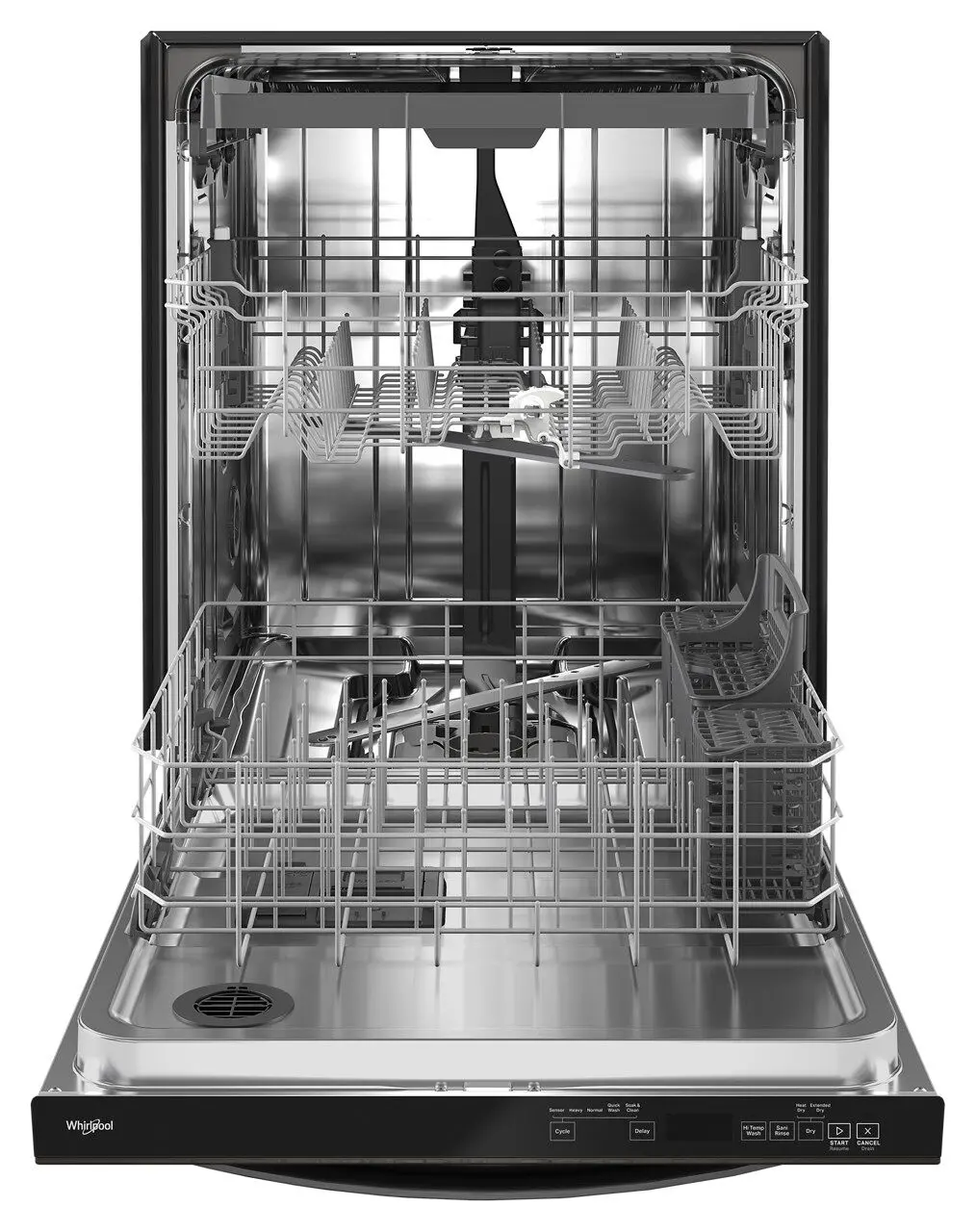 WDT750SAKV Whirlpool Top Control Dishwasher - Black Stainless Steel-3