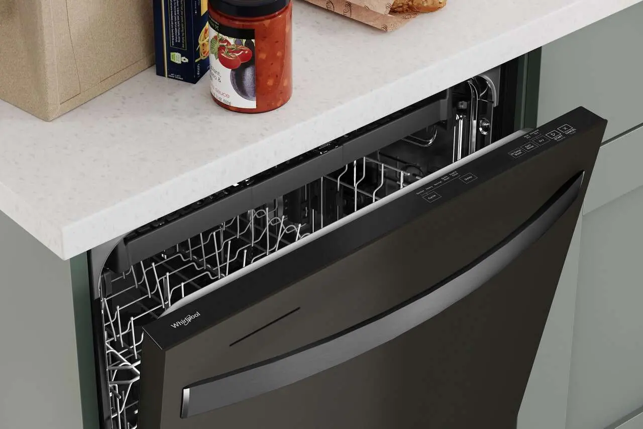 WDT750SAKV Whirlpool Top Control Dishwasher - Black Stainless Steel-2