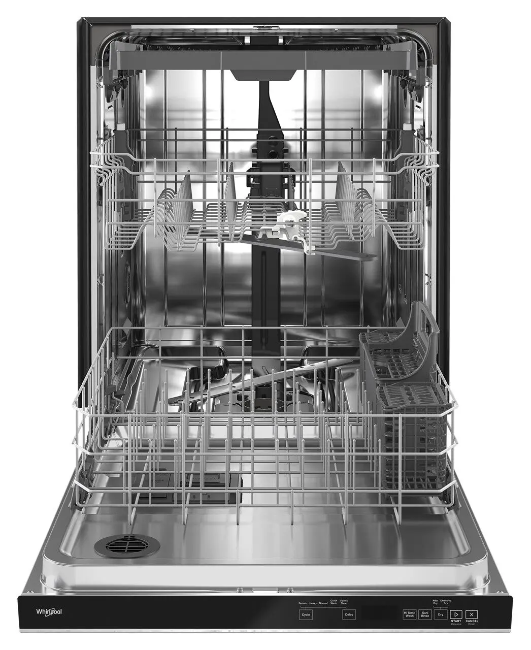 WDTA50SAKZ Whirlpool Top Control Dishwasher - Stainless Steel-3