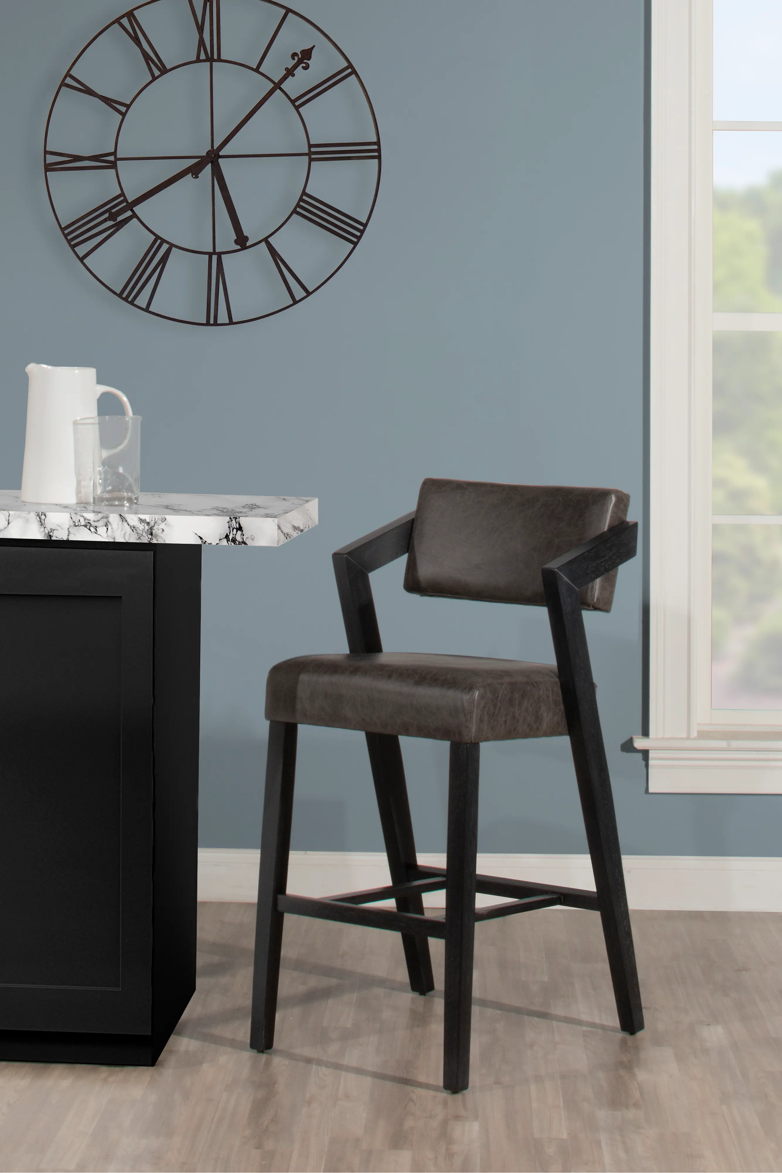 Snyder Black and Gray Bar Stool-2