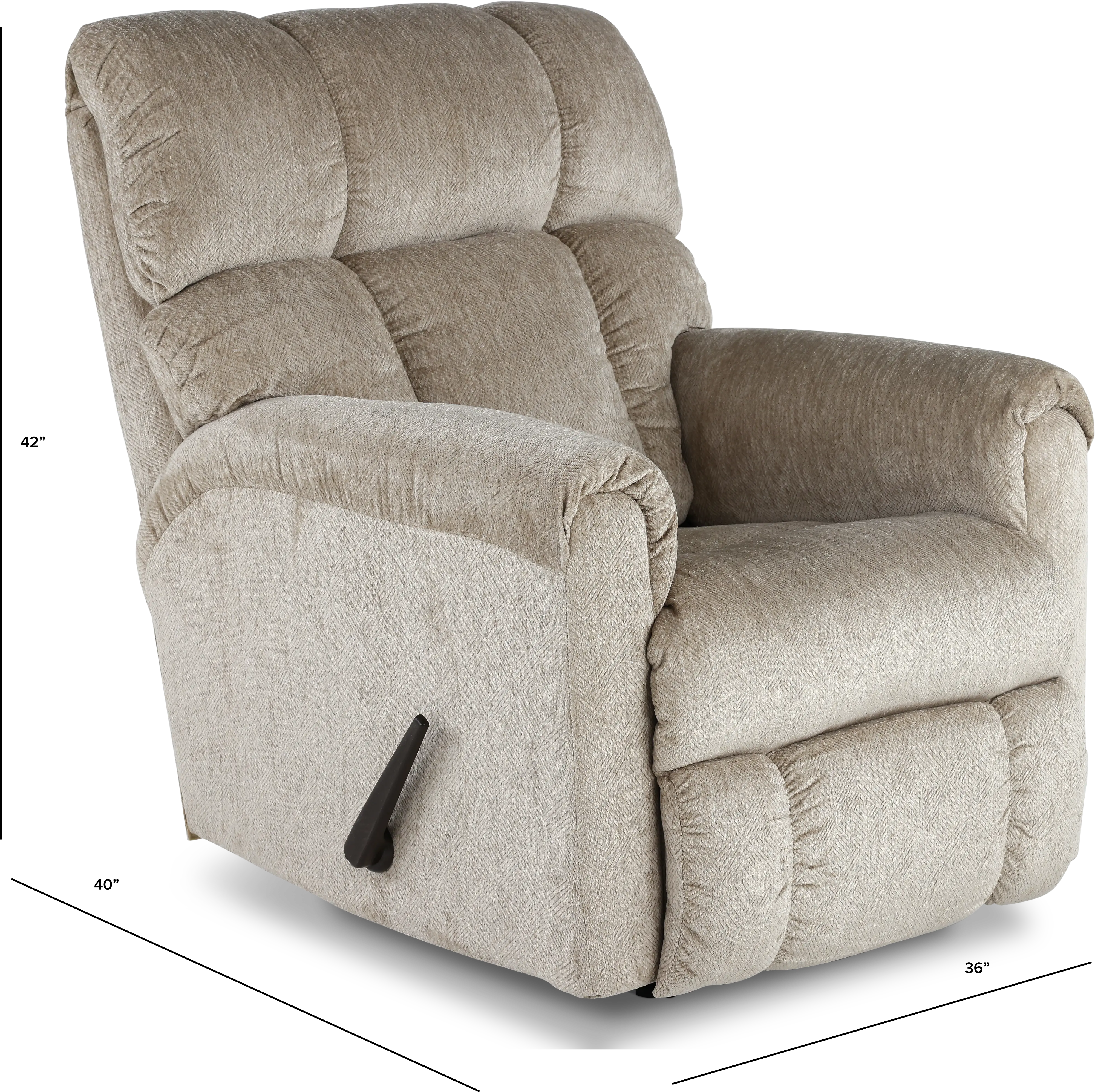 Commander Beige Rocker Recliner-4
