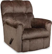 Commander Brown Casual Rocker Recliner