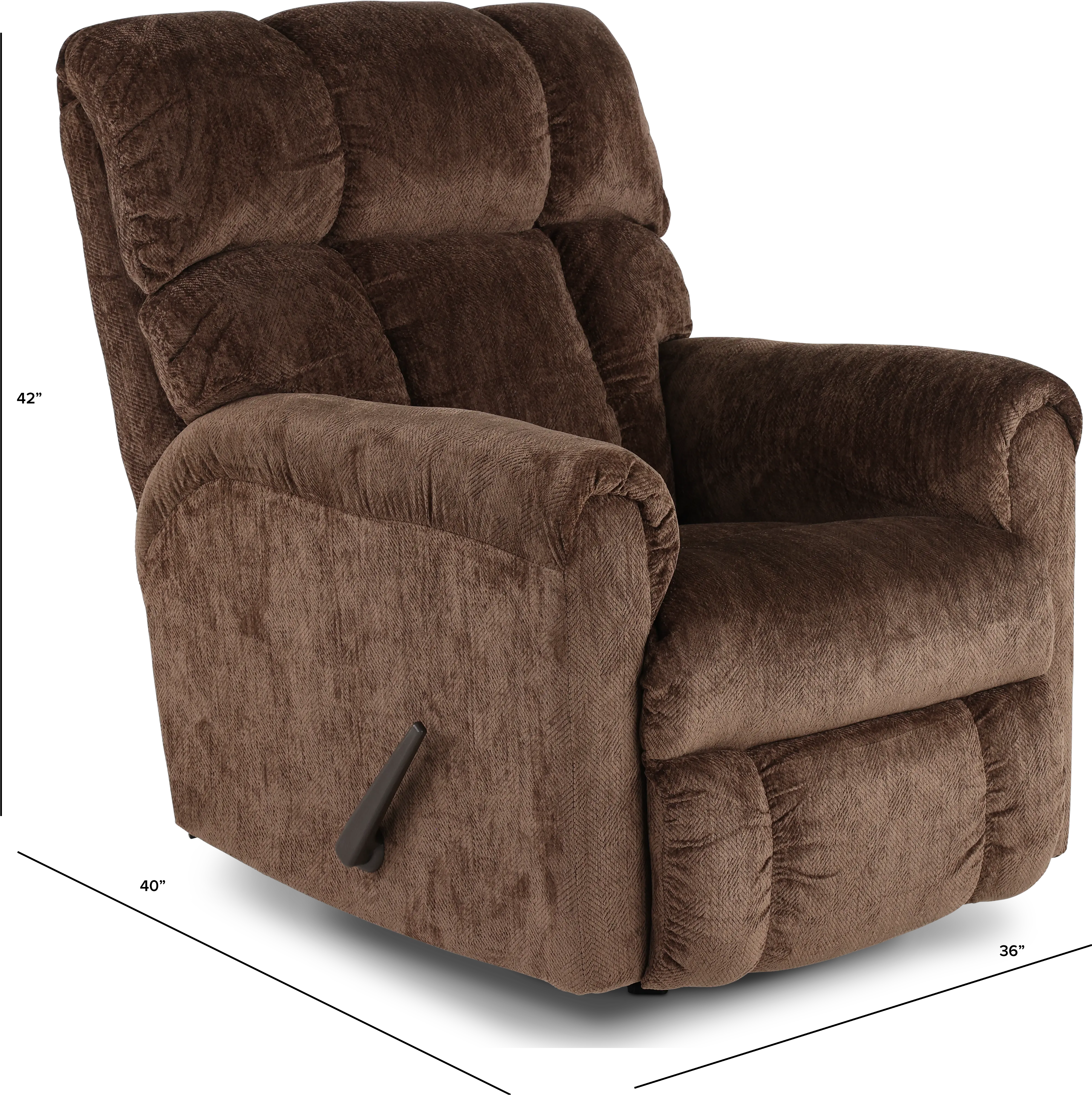 Commander Brown Casual Rocker Recliner-2