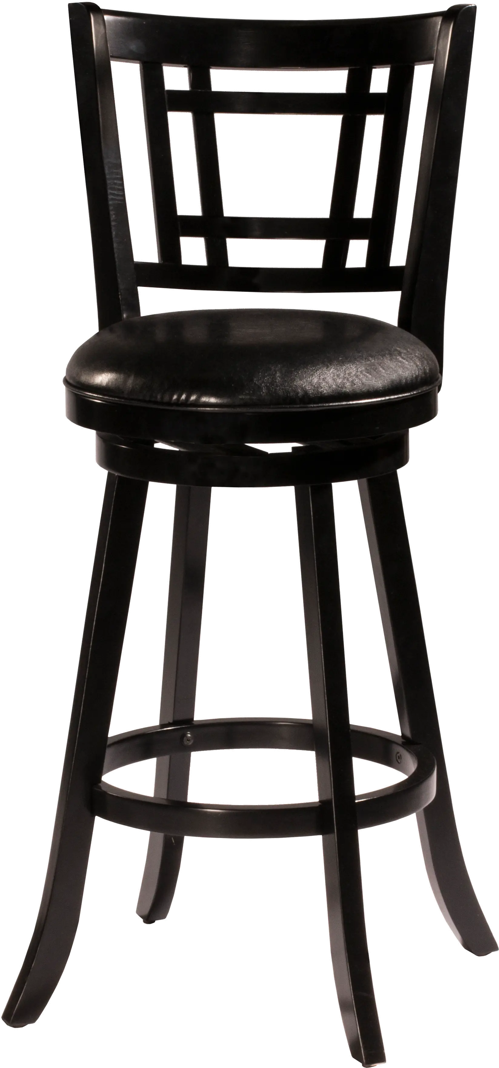 Fairfox Black Swivel Counter Height Stool-1