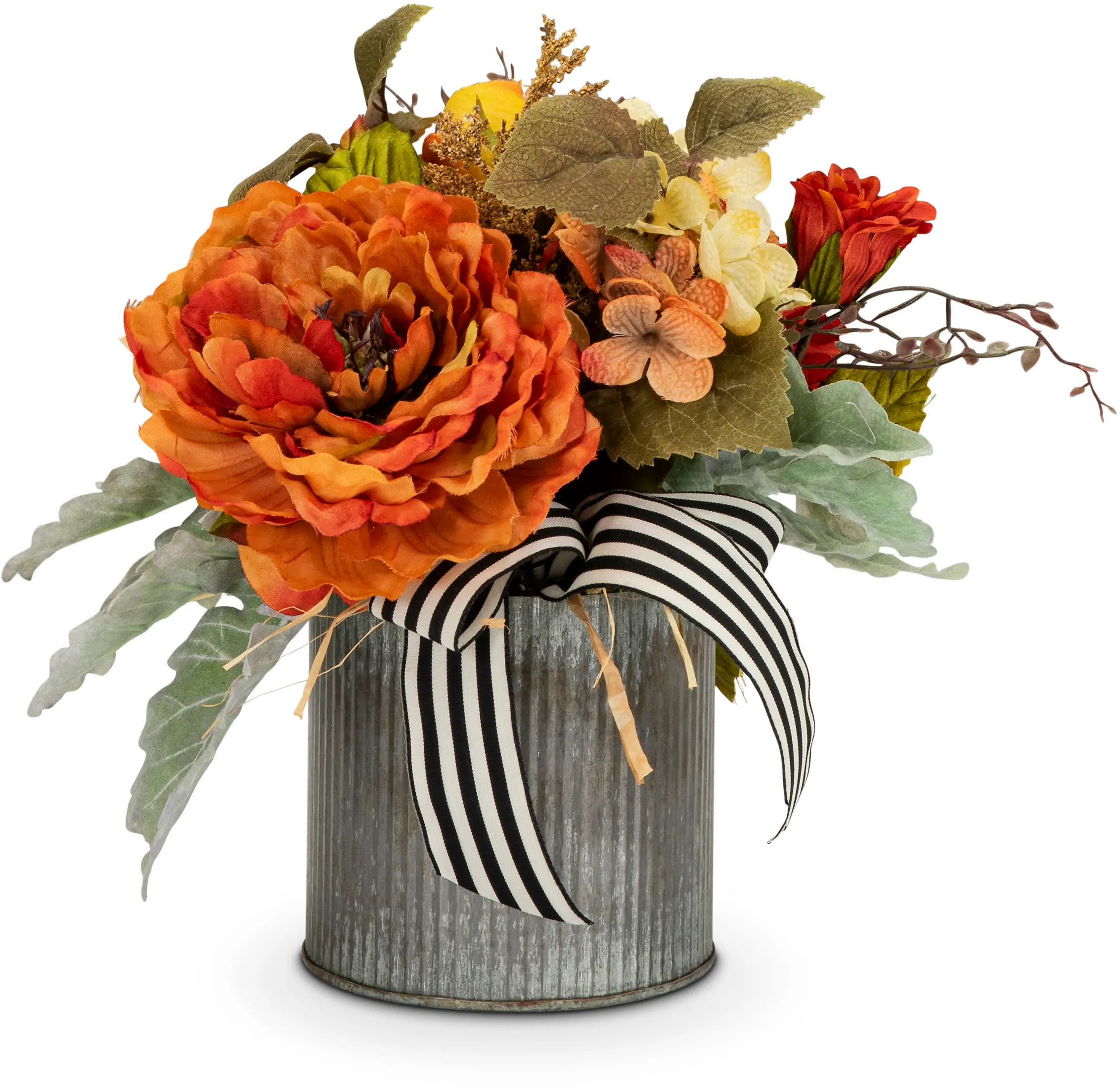 Faux Orange Flower Arrangement-1
