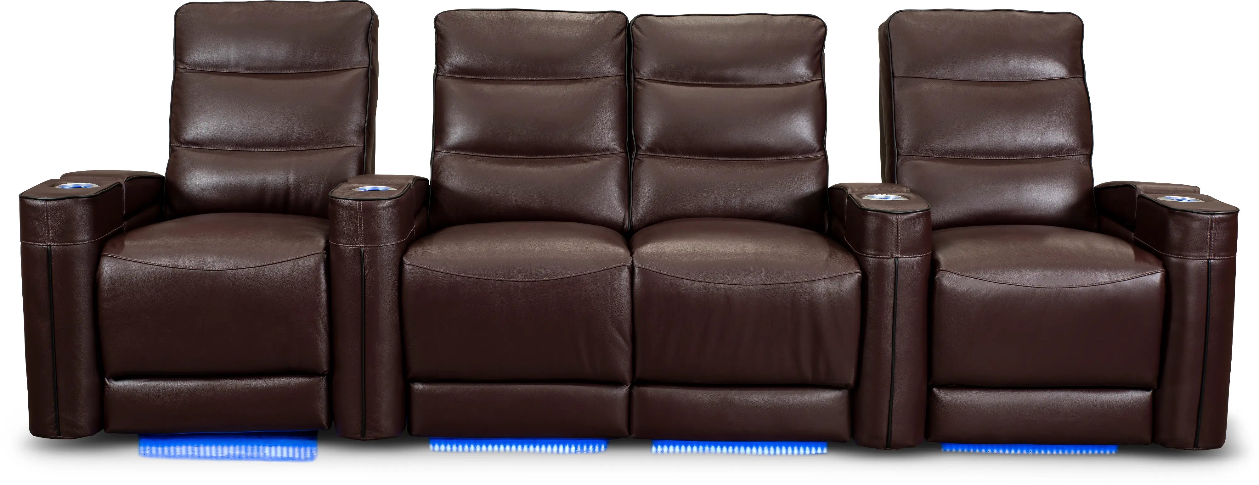 Beckett Wine Red Leather-Match 3 Piece Home Theater Seating-1