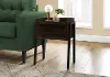 Contemporary Espresso and Black End Table - Mavis