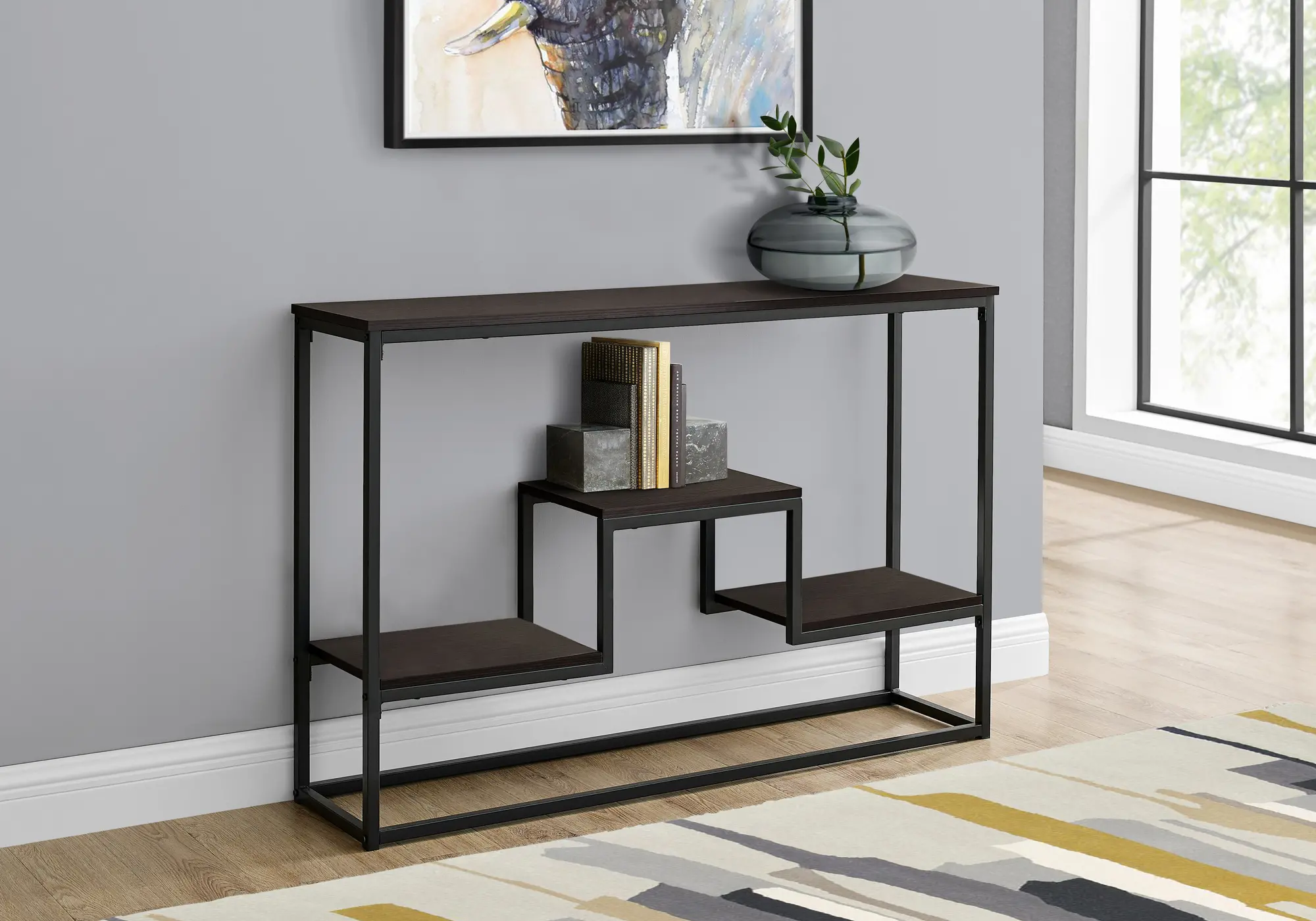 Contemporary Black Sofa Table-2