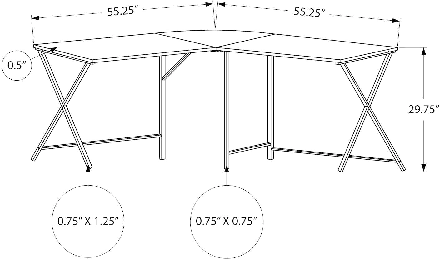 Contemporary Gray and Black L-Shaped Computer Desk-5