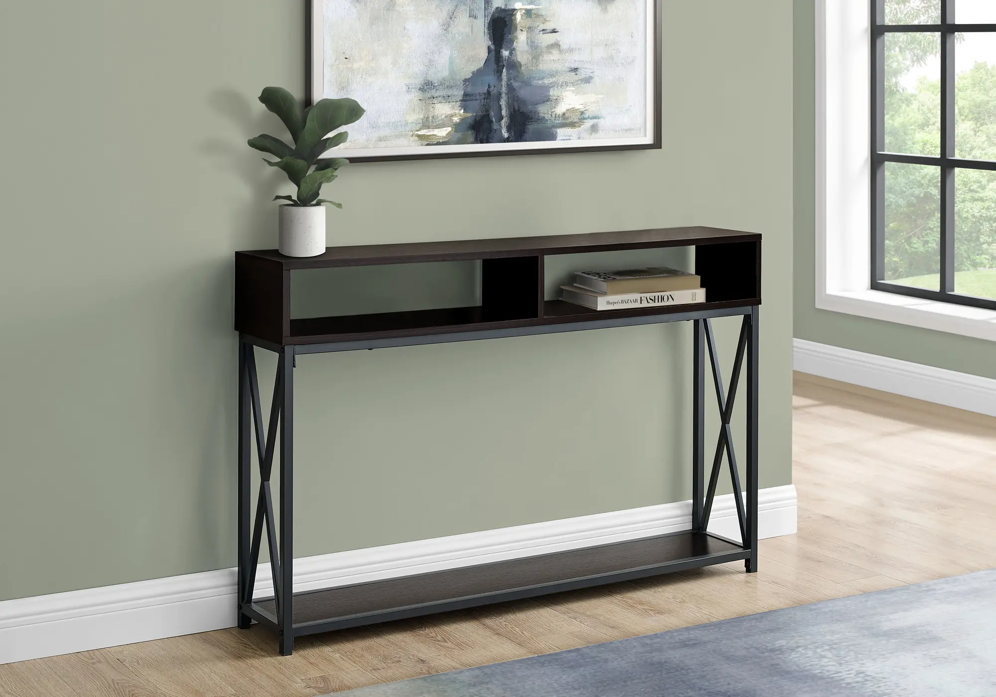 Espresso Sofa Table - Hawk-2
