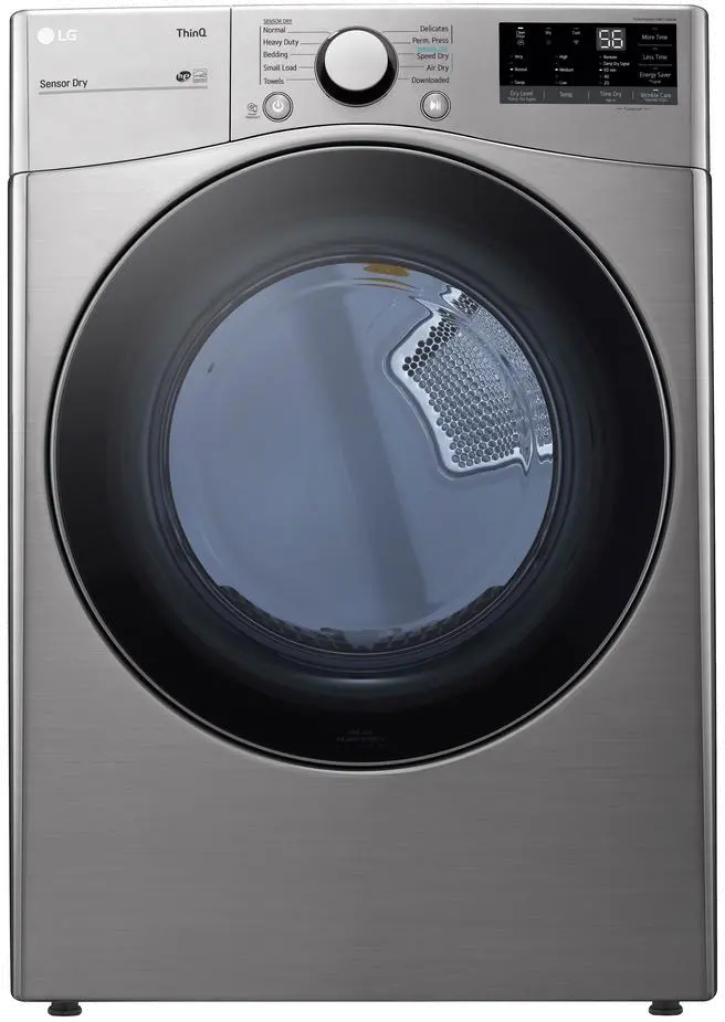 DLE3600V LG Ultra Large Capacity Smart Front Load Electric Dryer with Built-In Intelligence - 7.4 cu. ft. Graphite Steel-1