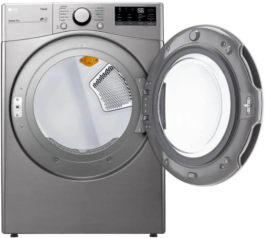 DLE3600V LG Ultra Large Capacity Smart Front Load Electric Dryer with Built-In Intelligence - 7.4 cu. ft. Graphite Steel-2