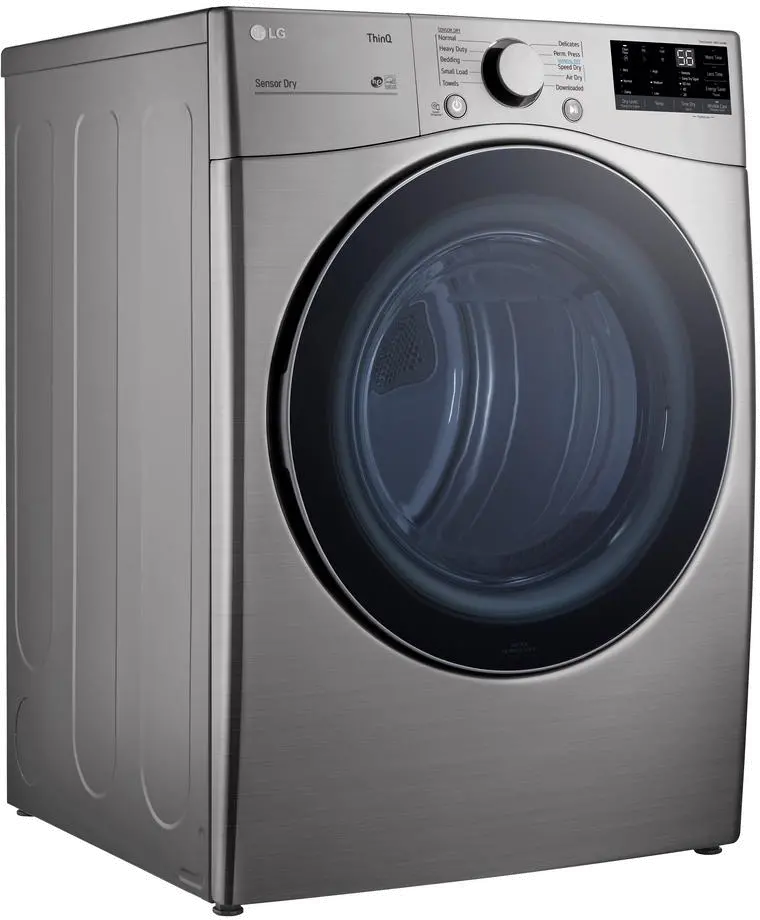 DLE3600V LG Ultra Large Capacity Smart Front Load Electric Dryer with Built-In Intelligence - 7.4 cu. ft. Graphite Steel-3