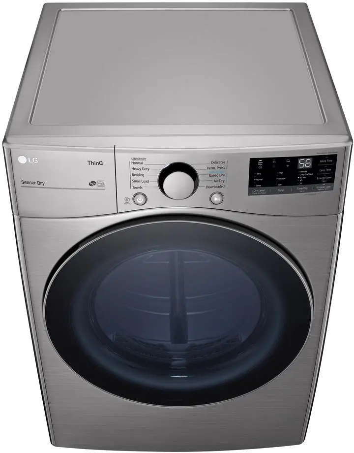 DLE3600V LG Ultra Large Capacity Smart Front Load Electric Dryer with Built-In Intelligence - 7.4 cu. ft. Graphite Steel-4