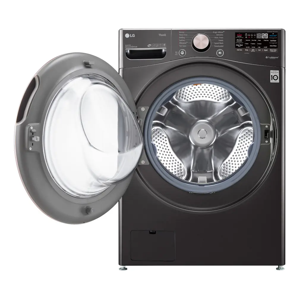 WM4000HBA LG Large Capacity Smart WiFi Front Load Washer with TurboWash 360° - 4.5 cu. ft. Black Steel-5
