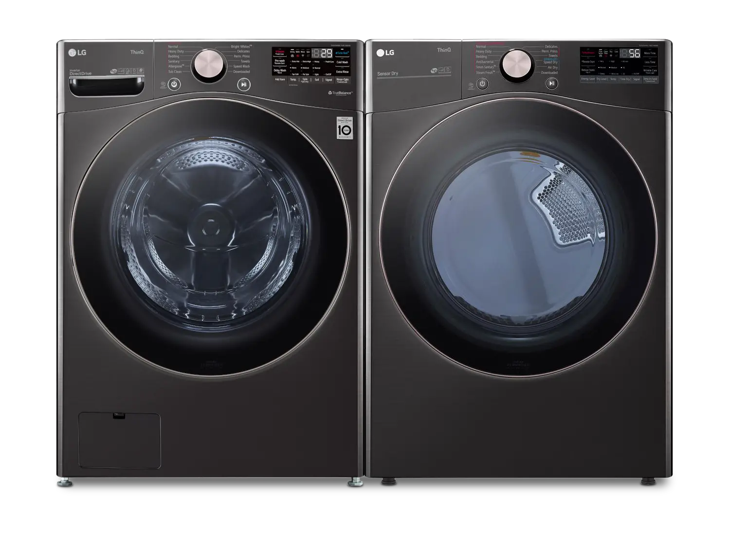 WM4000HBA LG Large Capacity Smart WiFi Front Load Washer with TurboWash 360° - 4.5 cu. ft. Black Steel-9