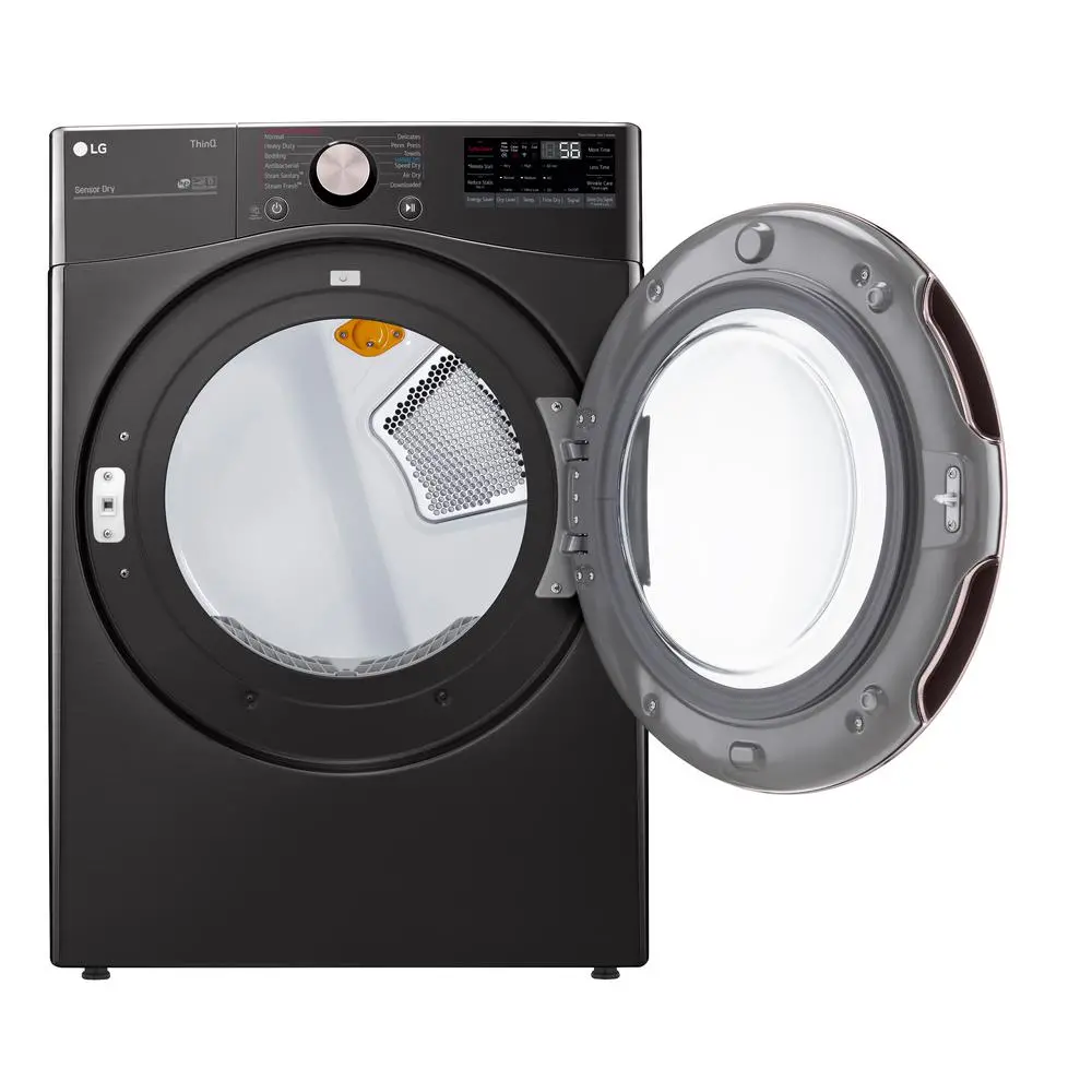 DLEX4000B Ultra Large Capacity Smart Front Load Electric Dryer with TurboSteam™ and Built-In Intelligence - 7.4 cu. ft. Black Stainless Steel-5