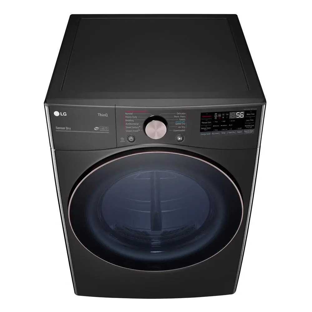 DLEX4000B Ultra Large Capacity Smart Front Load Electric Dryer with TurboSteam™ and Built-In Intelligence - 7.4 cu. ft. Black Stainless Steel-7