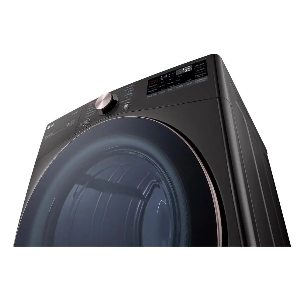 DLEX4000B Ultra Large Capacity Smart Front Load Electric Dryer with TurboSteam™ and Built-In Intelligence - 7.4 cu. ft. Black Stainless Steel-9