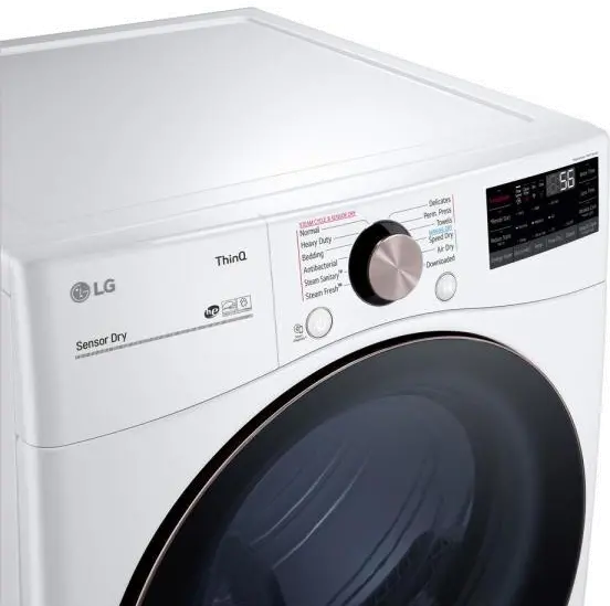 DLGX4001W Ultra Large Capacity Smart Front Load Gas Dryer with TurboSteam™ and Built-In Intelligence - 7.4 cu. ft. White-2