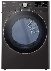 DLGX4001B LG Smart Front Load Gas Dryer with TurboSteam and Built-In Intelligence - 7.4 cu. ft. Black Steel