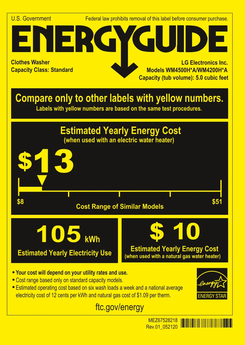 WM4200HWA LG Mega Capacity Smart Front Load Washer with TurboWash 360° - 5.0 cu. ft.-17