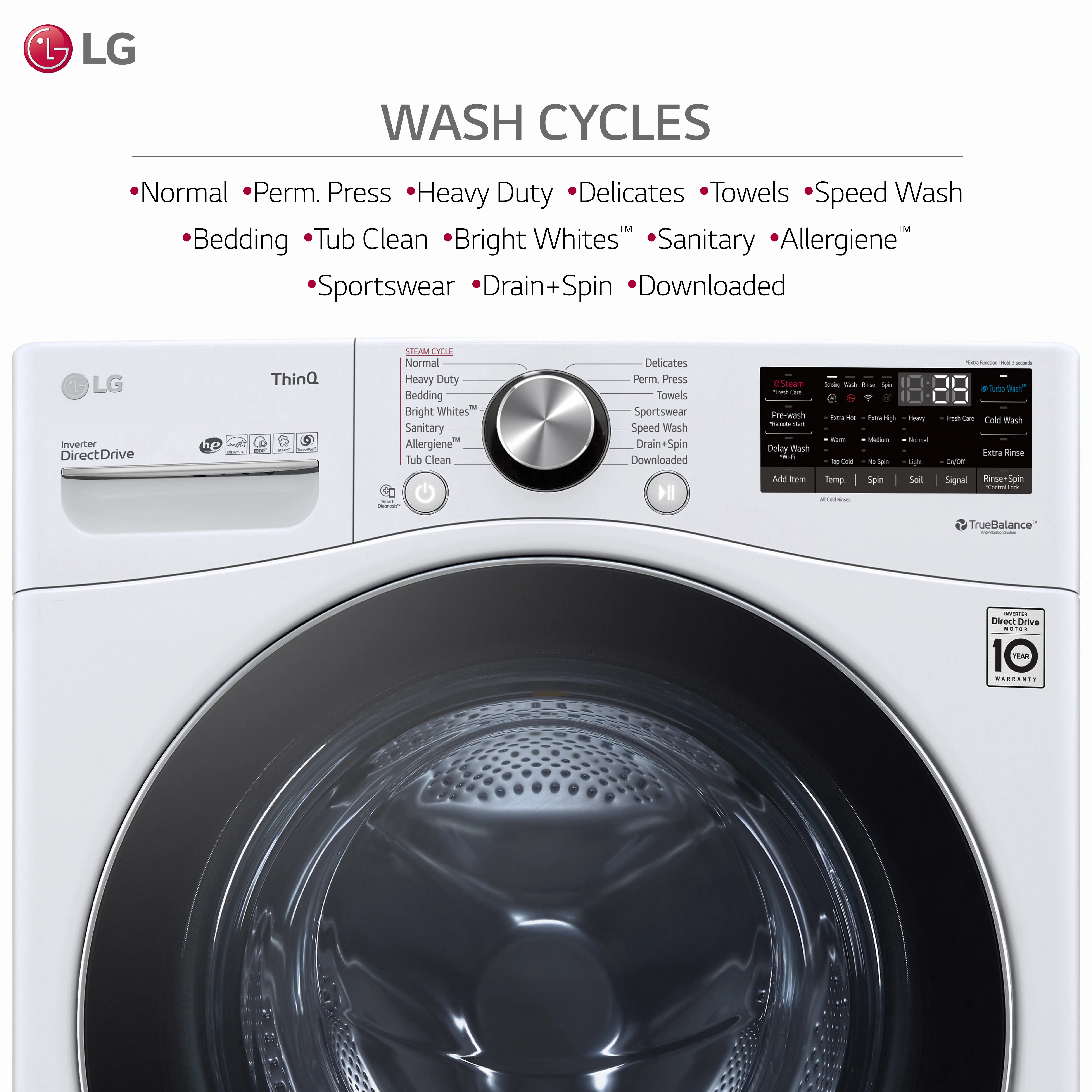 WM4200HWA LG Mega Capacity Smart Front Load Washer with TurboWash 360° - 5.0 cu. ft.-5