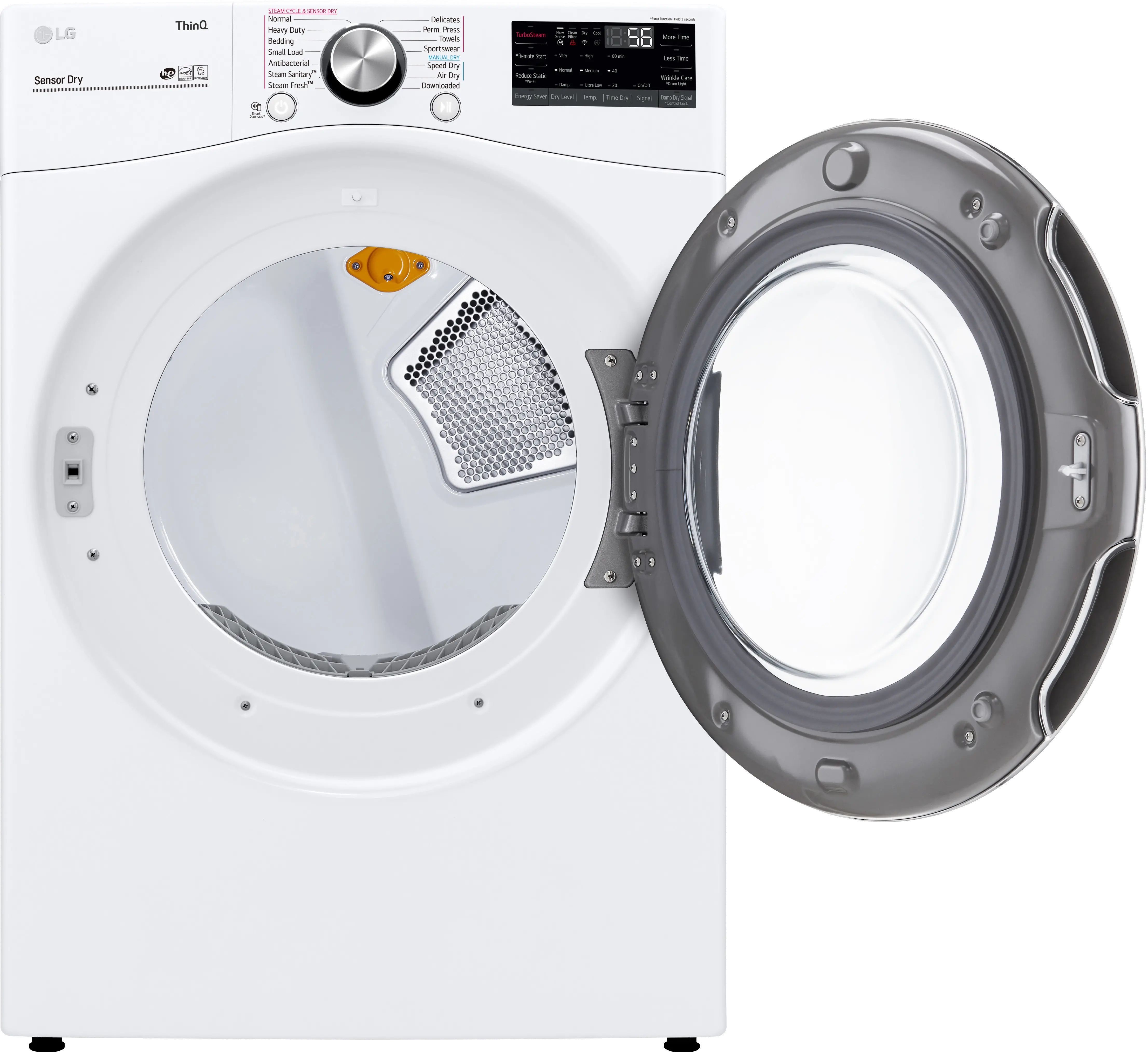 DLEX4200W LG Ultra Large Capacity Smart wi-fi Enabled Front Load Dryer - 7.4 cu. ft. White-10