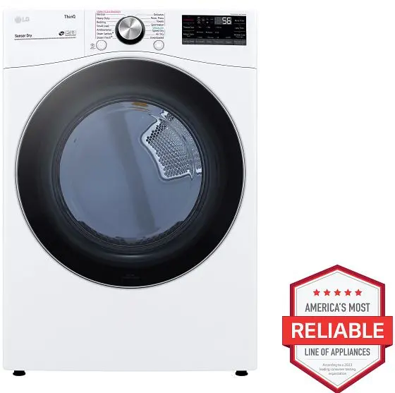 DLEX4200W LG Ultra Large Capacity Smart wi-fi Enabled Front Load Dryer - 7.4 cu. ft. White-12