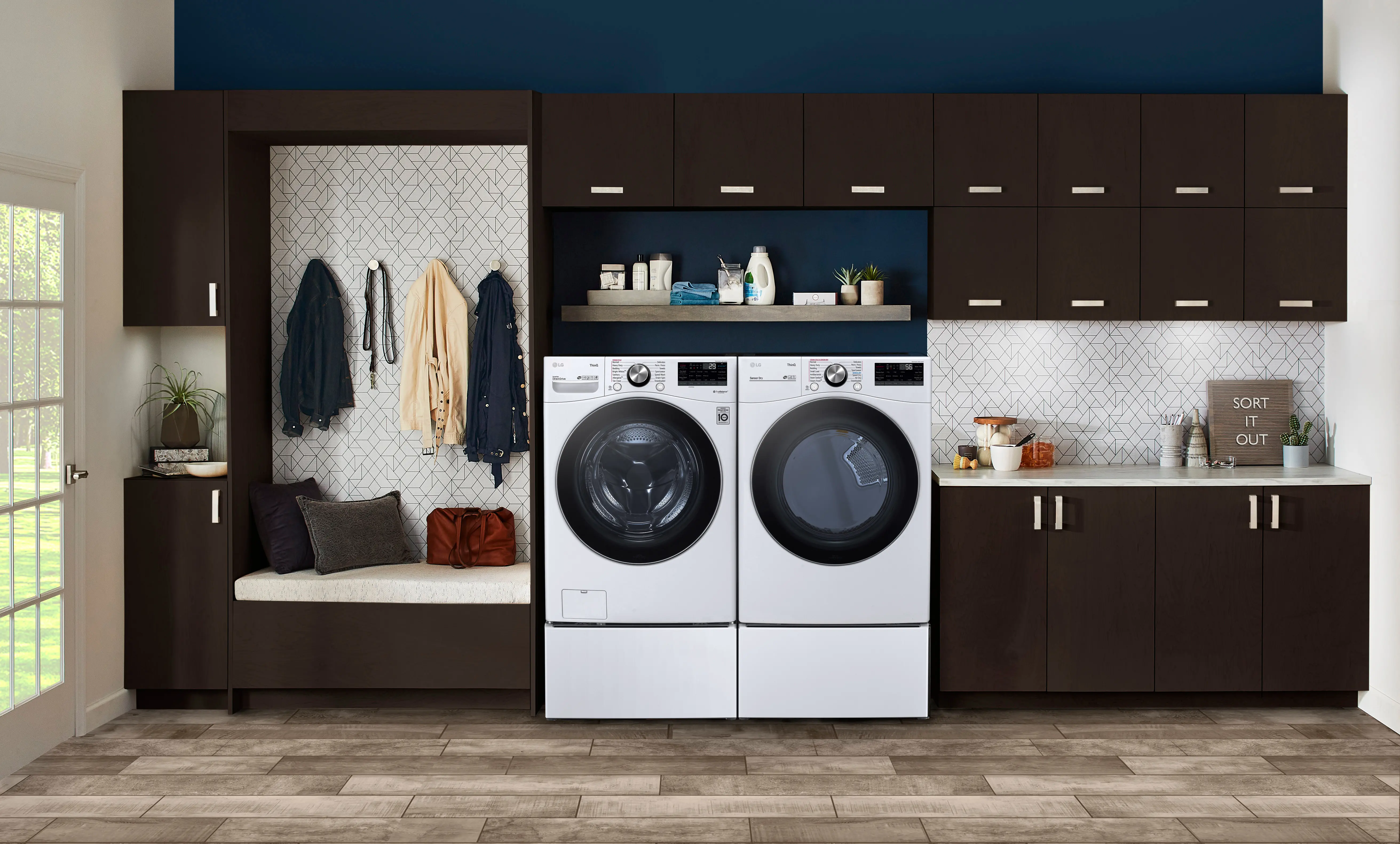 DLEX4200W LG Ultra Large Capacity Smart wi-fi Enabled Front Load Dryer - 7.4 cu. ft. White-3