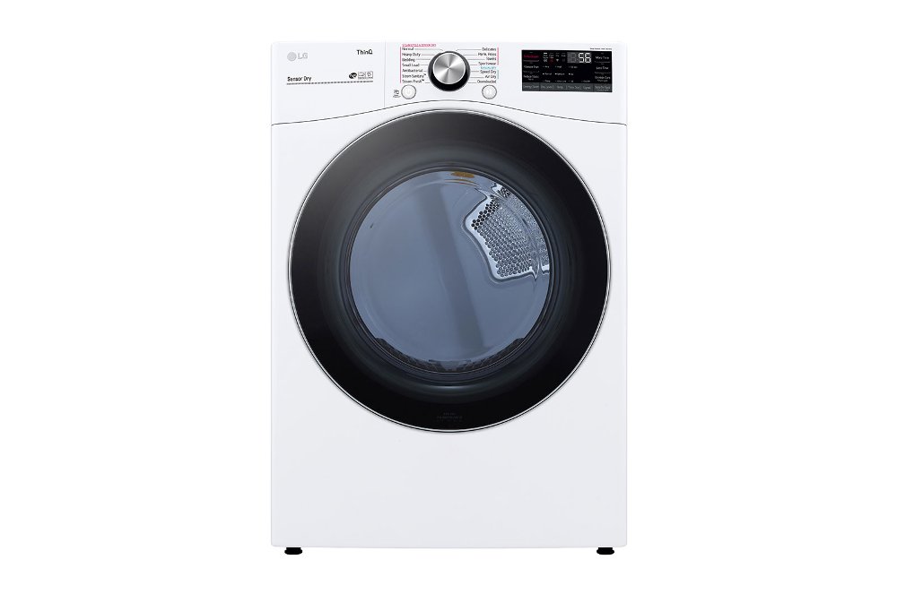 LG Ultra Large Capacity Gas Dryer with TurboSteam and Built-In Intelligence - White 7.4 cu. ft.