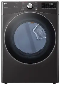 DLGX4201B LG Ultra Large Capacity Gas Dryer with TurboSteam and Built-In Intelligence - Black Steel 7.4 cu. ft.