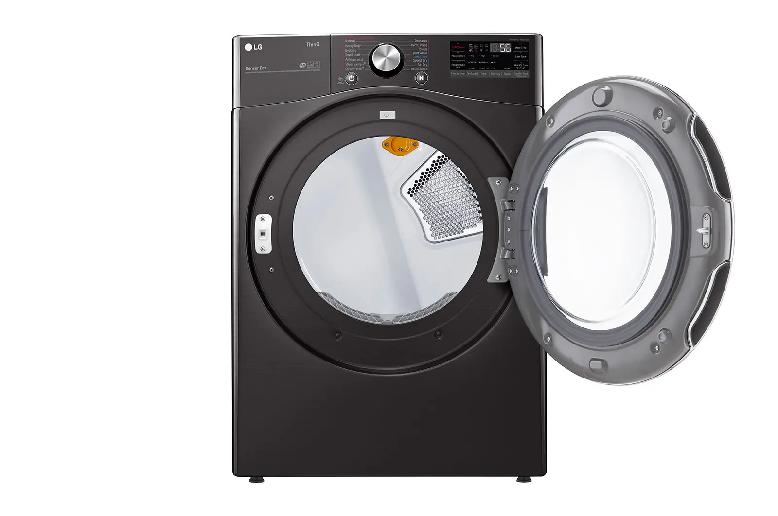 DLGX4201B LG Ultra Large Capacity Gas Dryer with TurboSteam and Built-In Intelligence - Black Steel 7.4 cu. ft.-5