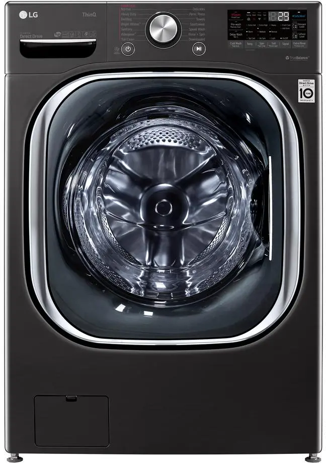 WM4500HBA LG Mega Capacity Smart Front Load Washer with Built-In Intelligence - 5.0 cu. ft. Black Steel-1