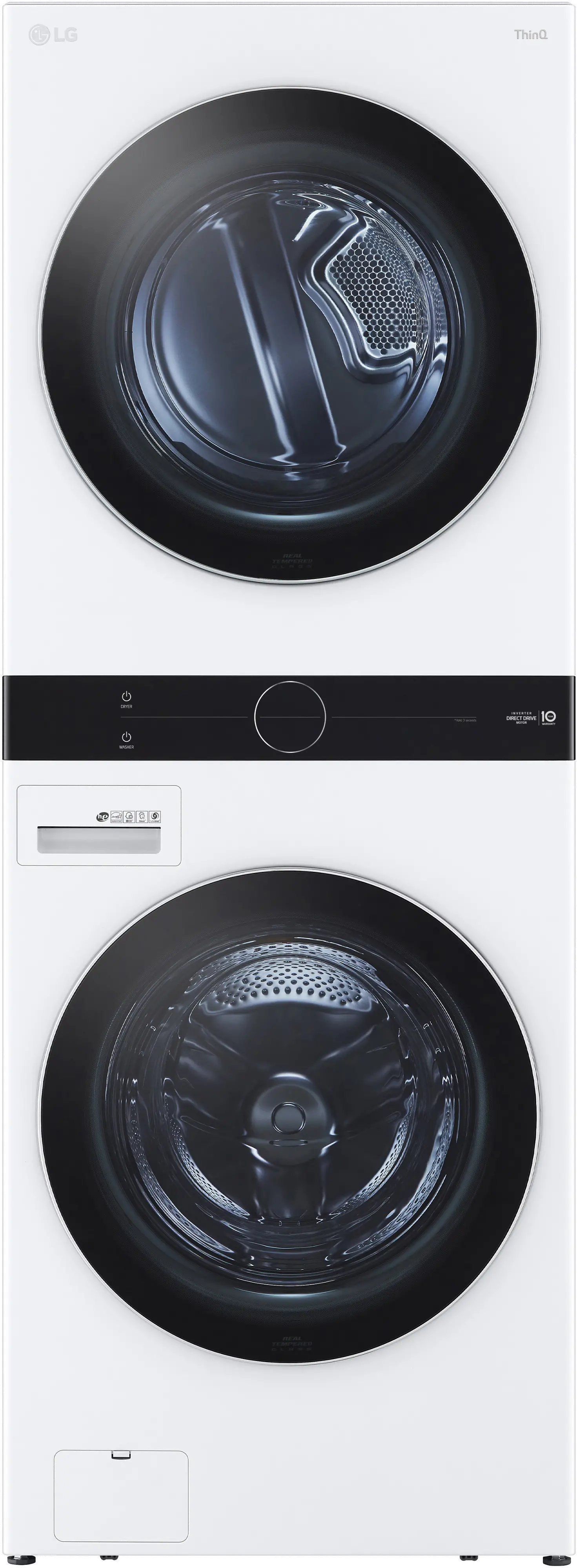 WKGX201HWA LG Single Unit Front Load LG WashTower with Center Control 4.5 cu. ft. Washer and 7.4 cu. ft. Gas Dryer - White-1