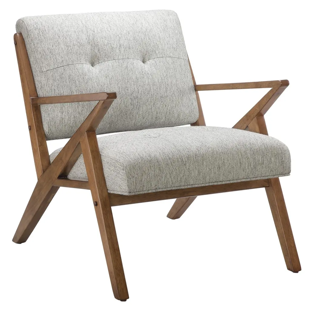 Rocket Mid Century Modern Light Gray Accent Chair-1