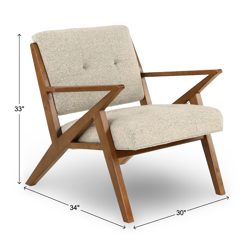 Rocket Mid Century Modern Light Gray Accent Chair-3