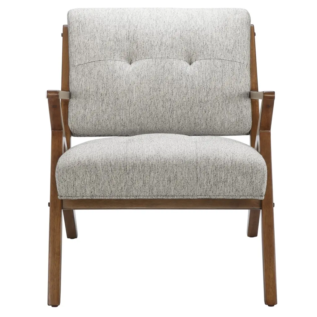 Rocket Mid Century Modern Light Gray Accent Chair-4